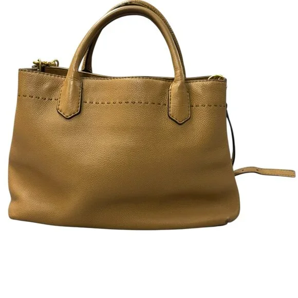 Tory Burch McGraw Triple Compartment Leather Satchel - Tiramisu - Picture 3 of 17